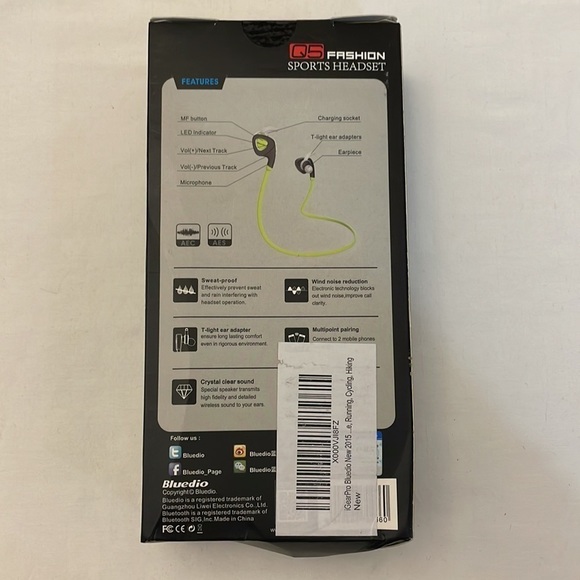 New Wireless Bluetooth Sports Headphones Bluedio Q5 Sports Headset - Picture 9 of 15